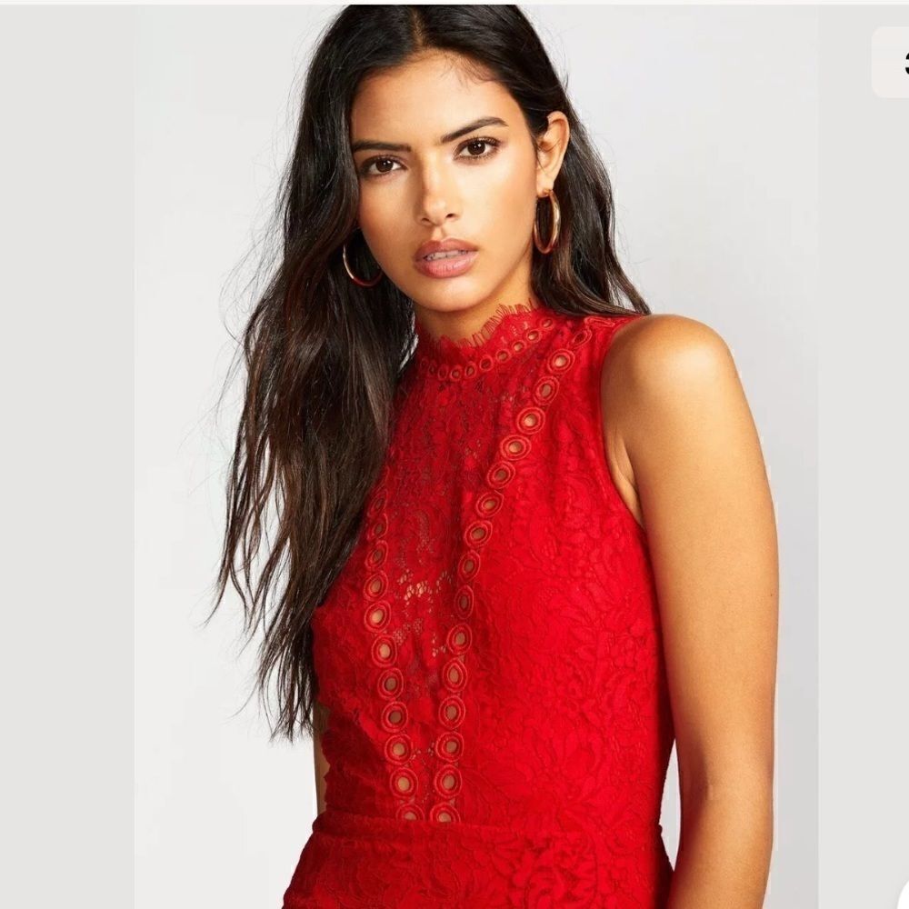 FREE PEOPLE SAYLOR CHERIE BODYCON MINI DRESS LACE - Picture 3 of 3
